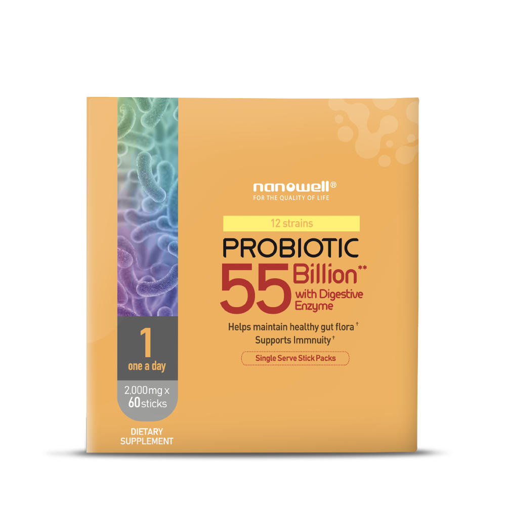 12　of　box　60　–　Strains　Probiotic　with　55　Stic　billion　Digestive　Enzyme　Nanowell®