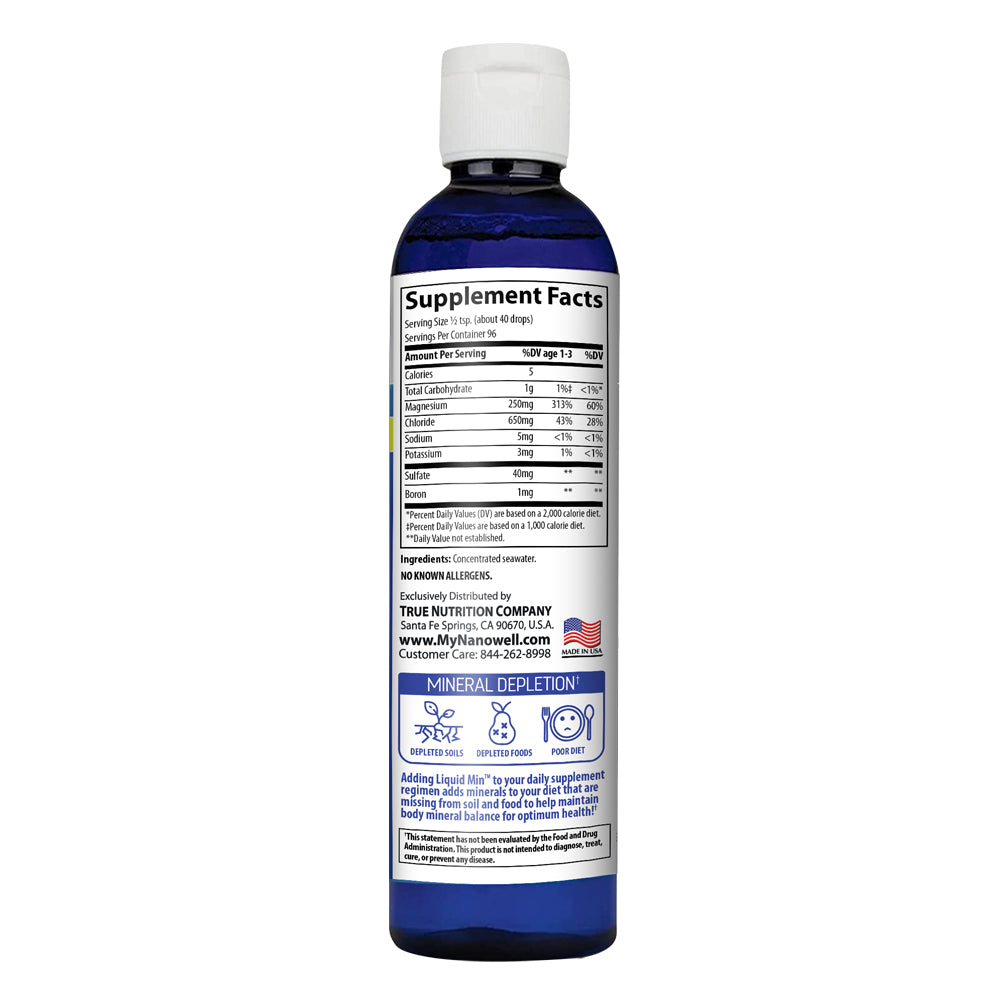 1 bottle of Liquid Mineral Drops 8oz Nanowell®
