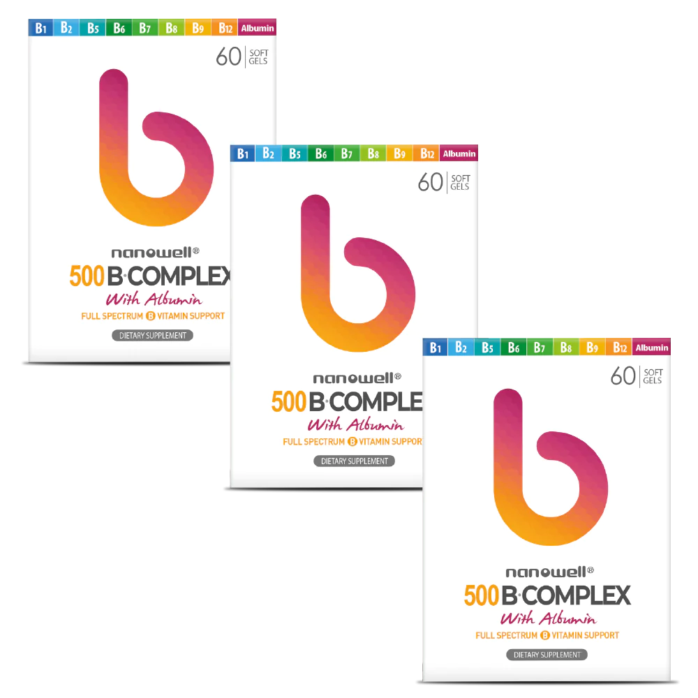 B Complex 500 with Albumin (60 Softgels)
