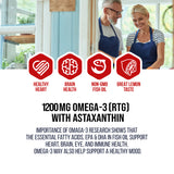 4 Bottles of Red Omega-3 with Astaxanthin (240 Softgels)