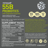 6 Bottles of 55B Probiotics with Digestive Enzymes (180 Vegan Capsules)