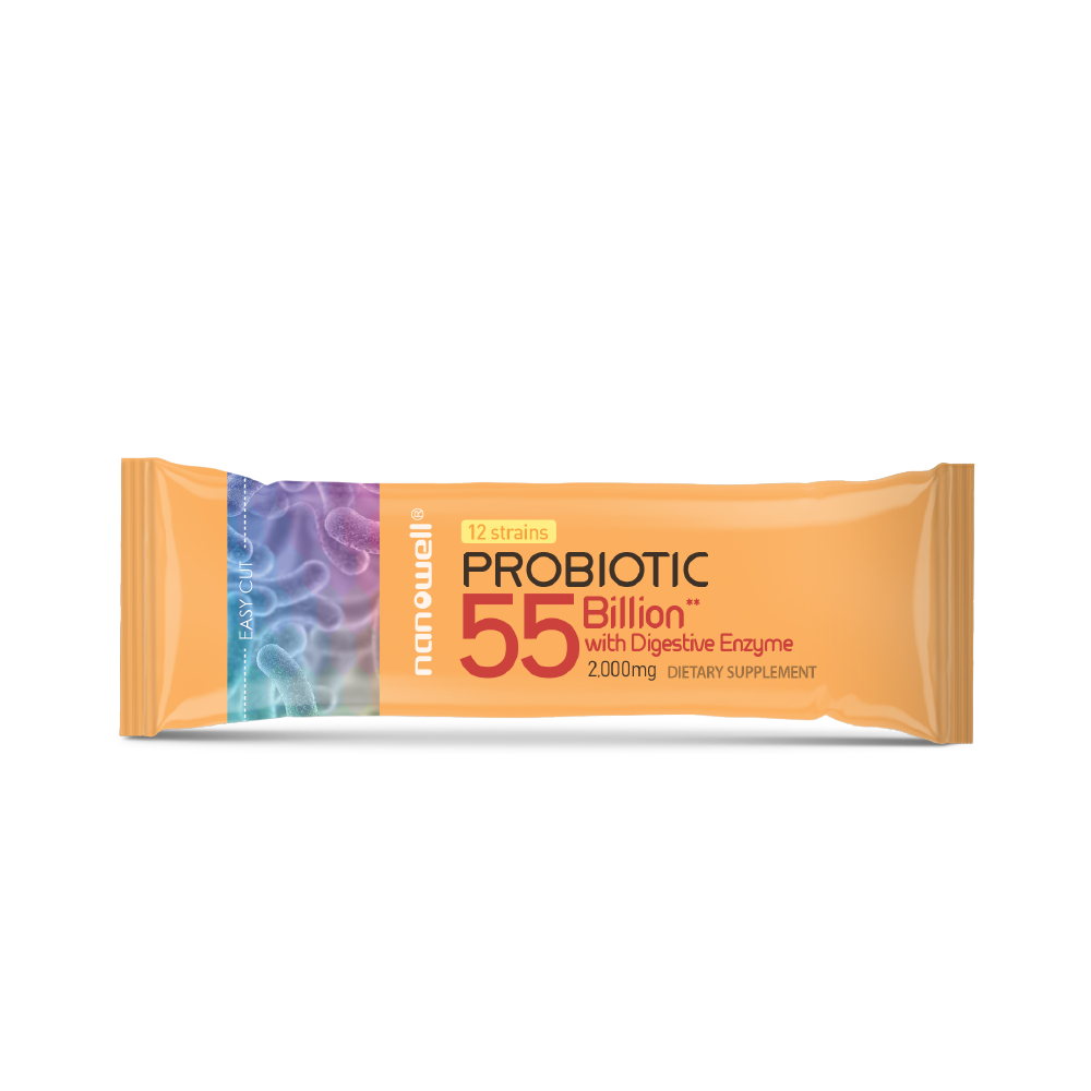 1 BOX of 12 STRAINS PROBIOTIC 55 BILLION WITH DIGESTIVE ENZYME 60 STICKS for 2 Months