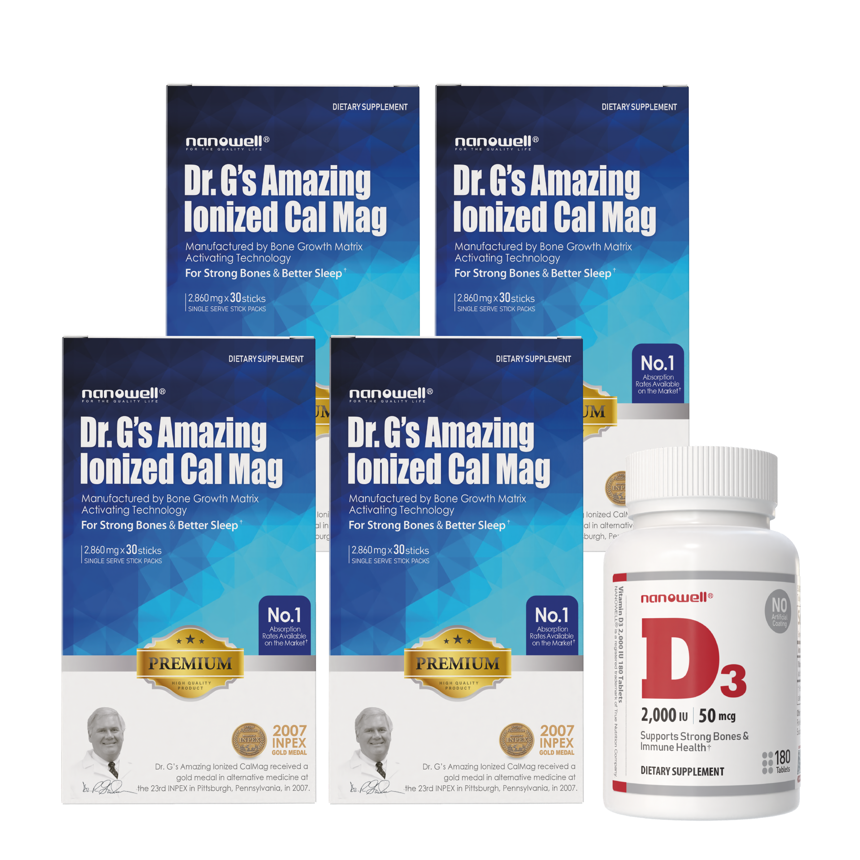 Dr. G's Amazing lonized Cal Mag (Premium) 2,860mg x 30 Sticks x 4Boxes ...