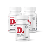 3 Bottles of Vitamin D3 2000 IU (540 Tablets)