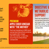 3 Bottles of Apple Cider Vinegar Max with the Mother (450 Capsules)