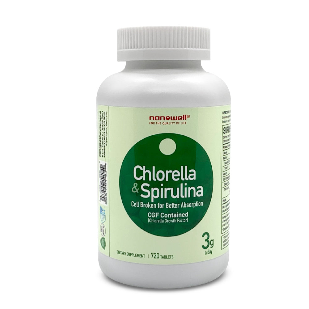3 Bottles of Chlorella & Spirulina 3g (720 Tablets)