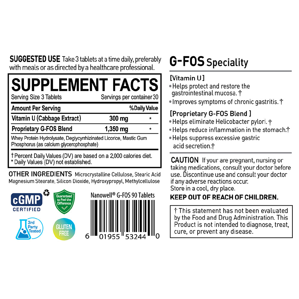 3 Bottles of G-FOS 90 tablets for 3 months