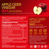 3 Bottles of Apple Cider Vinegar Max with the Mother (450 Capsules)