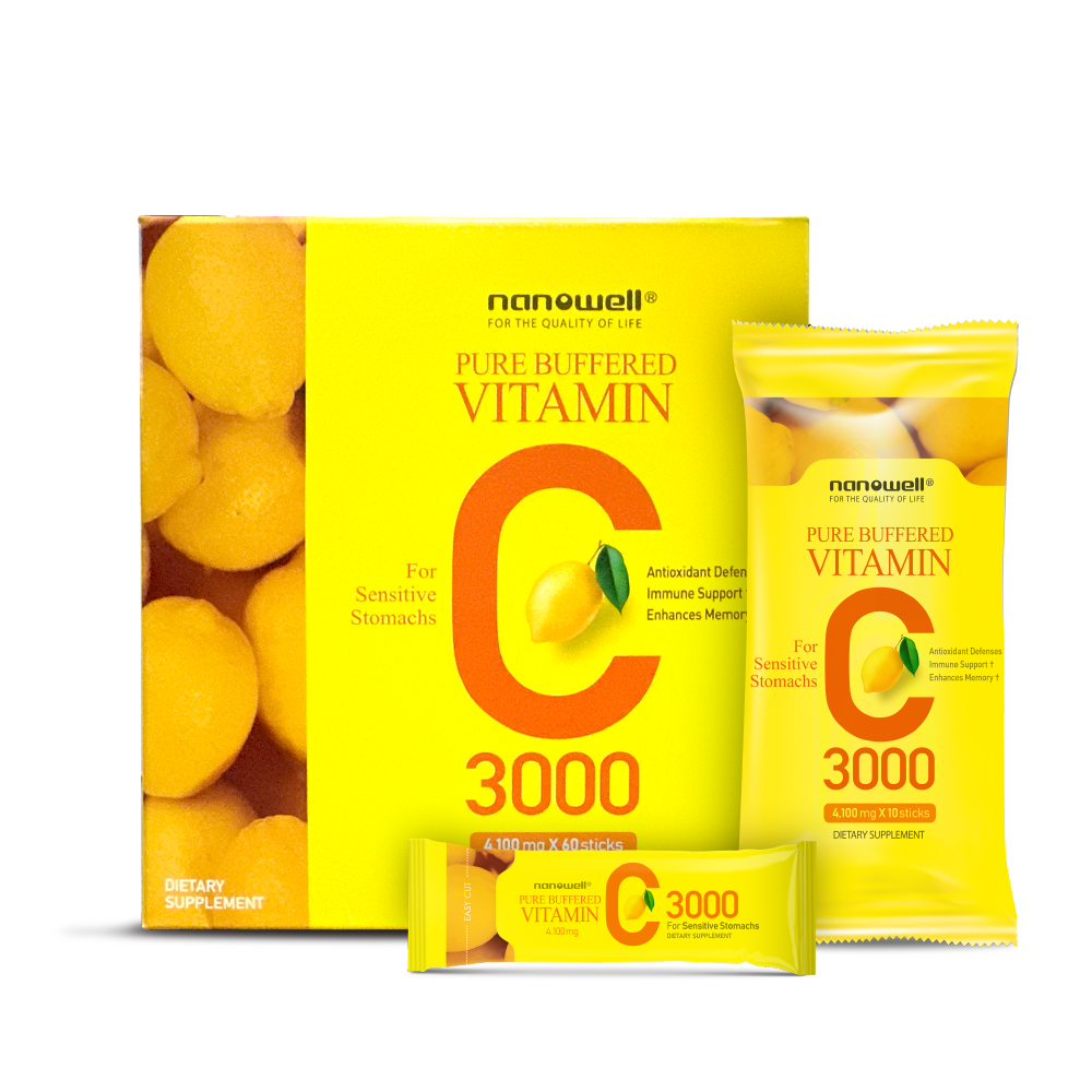 3 Boxes of Pure Buffered Vitamin C 180 Sticks