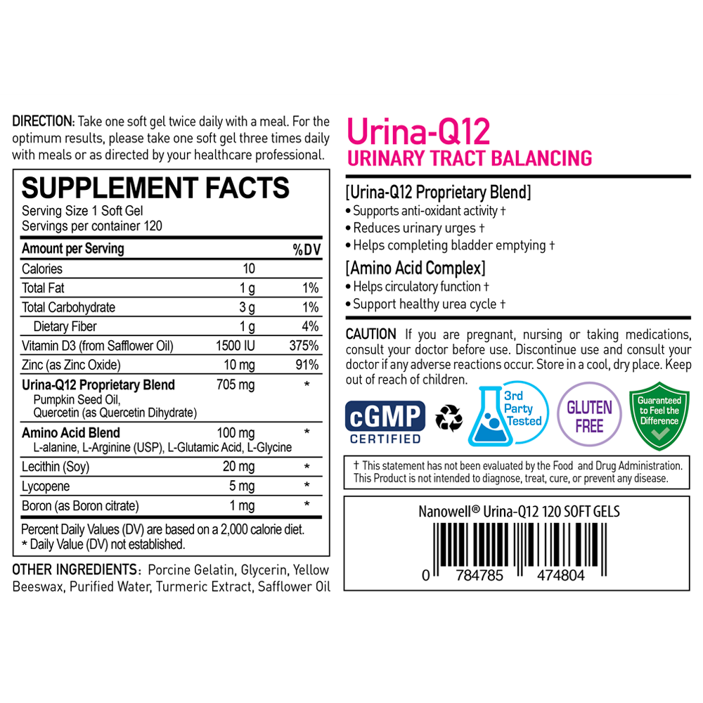 Urina Q12 120 Softgels